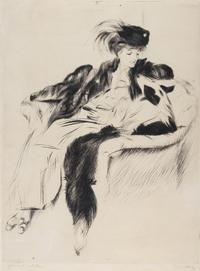 La femme au chien colley , 1905