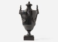 A Large Wedgwood & Bentley Four Handled Black Basalt Vase and Cover, UK, 1770s