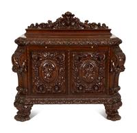An Austro-Hungarian Carved Mahogany Credenza — Mid-19th Century