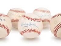 A Group of Nine Hall of Fame Pitcher Signed Autograph Baseballs (Beckett Authentication Services BAS Certified),