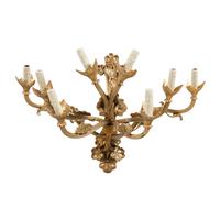 A Set of Four Belle Époque Style Gilt Bronze Eight-Light Sconces