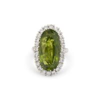 PERIDOT AND DIAMOND RING