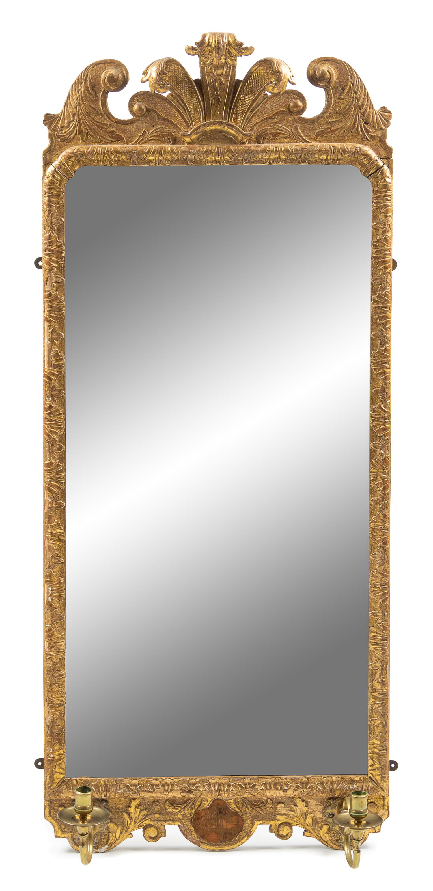A George II Giltwood Girandole Mirror