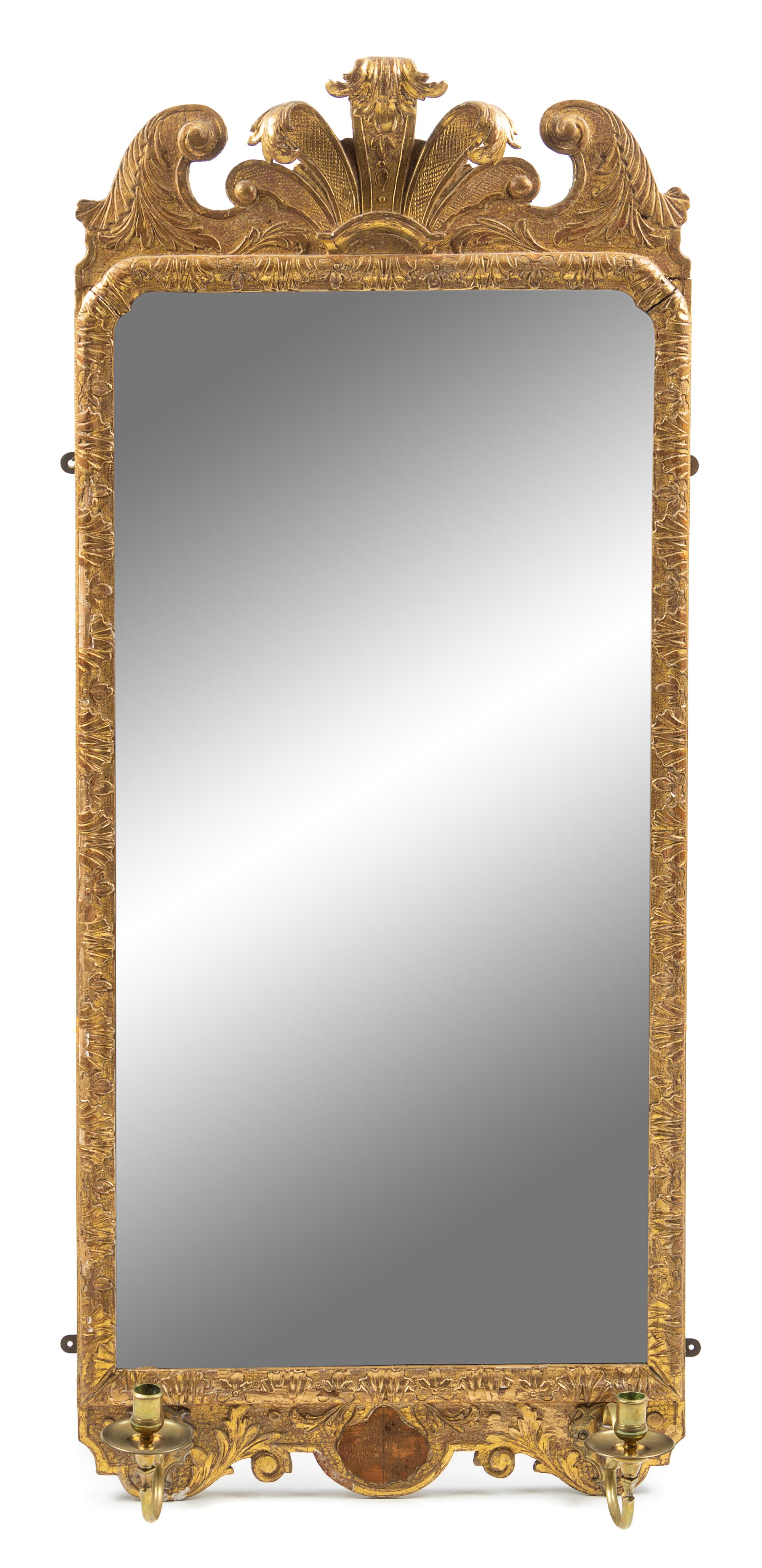 A George II Giltwood Girandole Mirror
