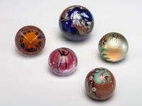Five Glass Paperweights