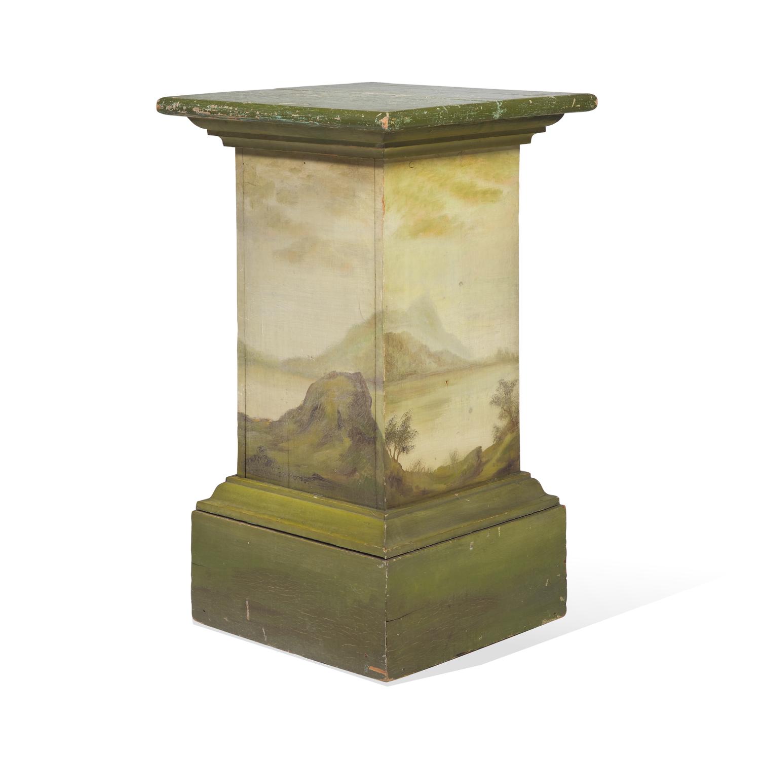 A Paint-Decorated Pedestal