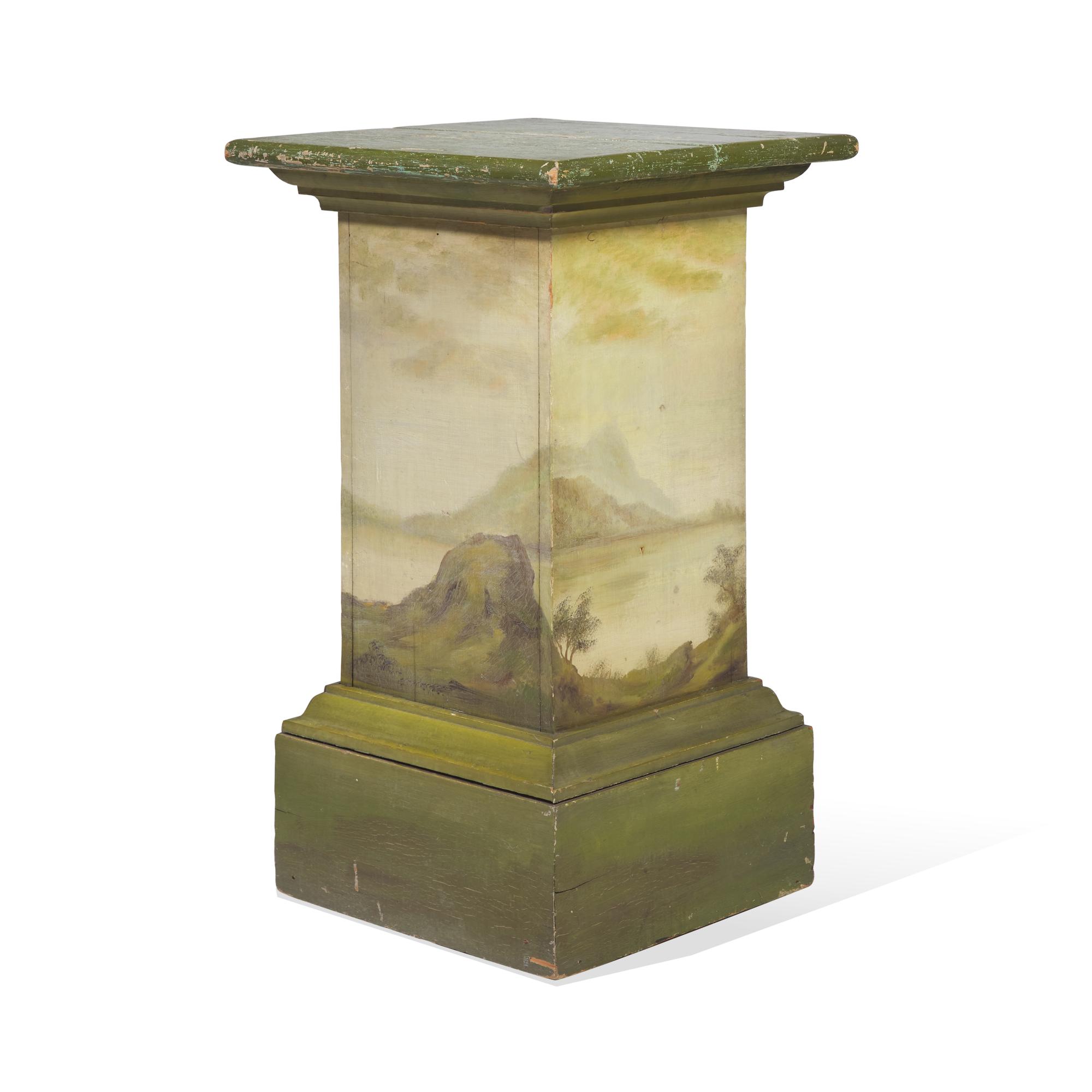 A Paint-Decorated Pedestal