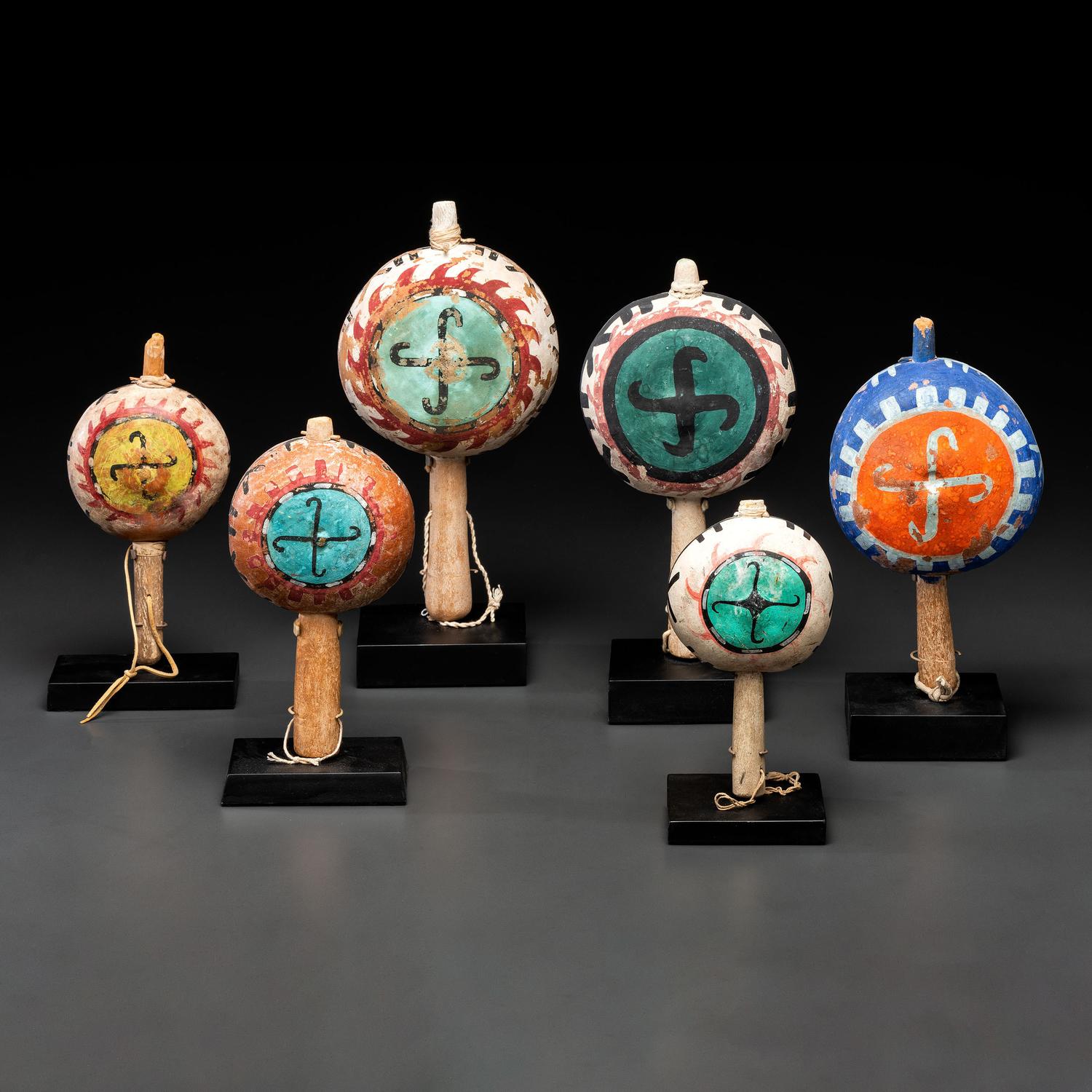 Group of Pueblo Polychrome Rattles, From the Collection of Dick Jemison, Alabama