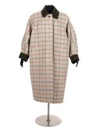 Hermès Wool Plaid Coat, 1980s