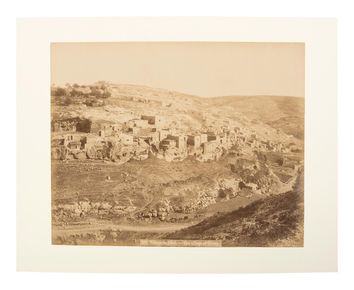 BONFILS, Félix (French, 1831-1885), photographer. 5 albumen photographs of the Holy Land. 1870s.
