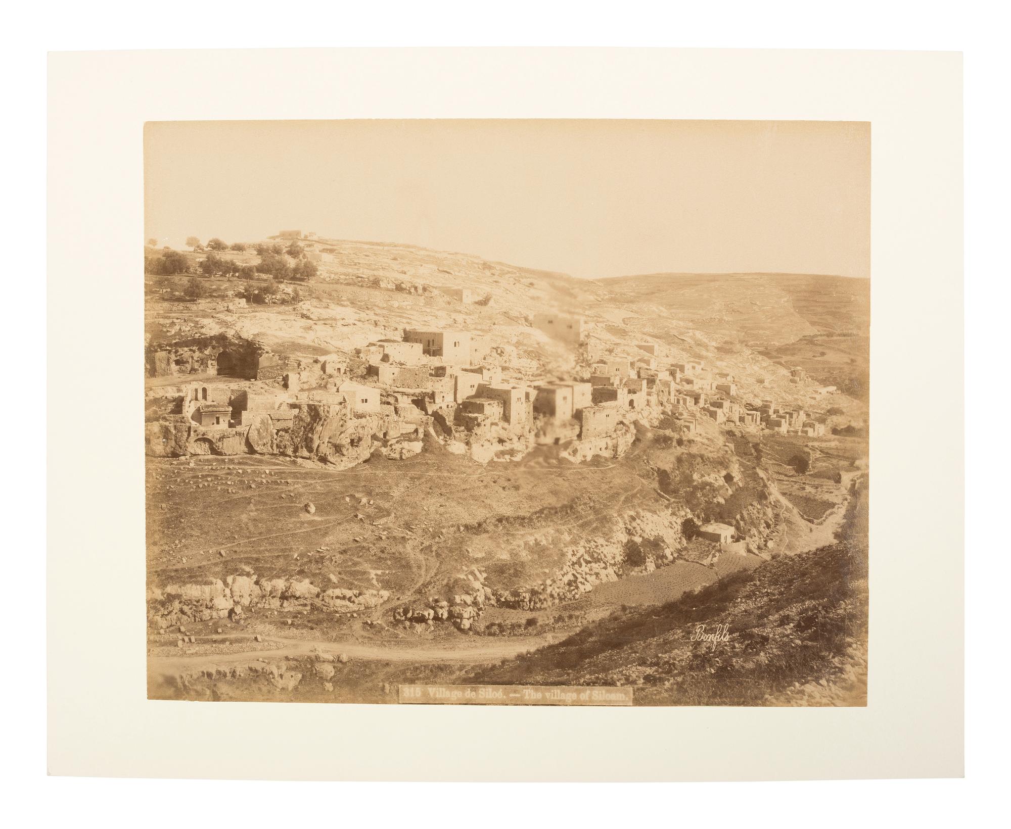 BONFILS, Félix (French, 1831-1885), photographer. 5 albumen photographs of the Holy Land. 1870s.