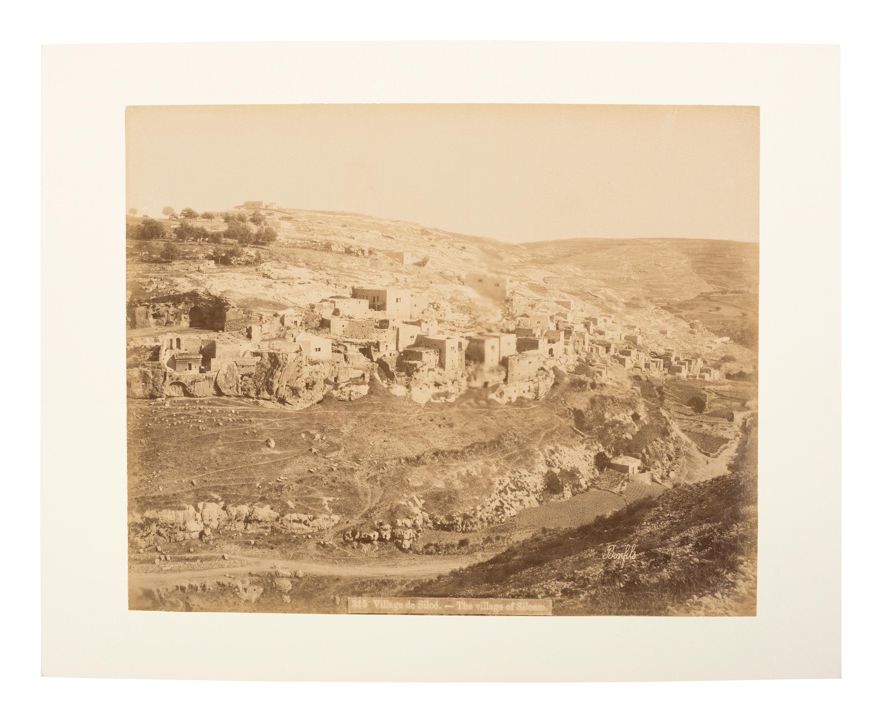 BONFILS, Félix (French, 1831-1885), photographer. 5 albumen photographs of the Holy Land. 1870s.