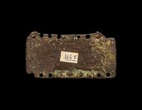 A Spanish Champlevé and Gilt-Copper Belt or Harness Strap Plaque