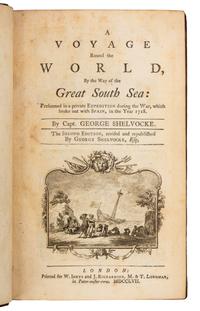 SHELVOCKE, George, Captain (1675-1742). A Voyage Round the World, By the Way of the Great South Sea: performed in a private Expedition