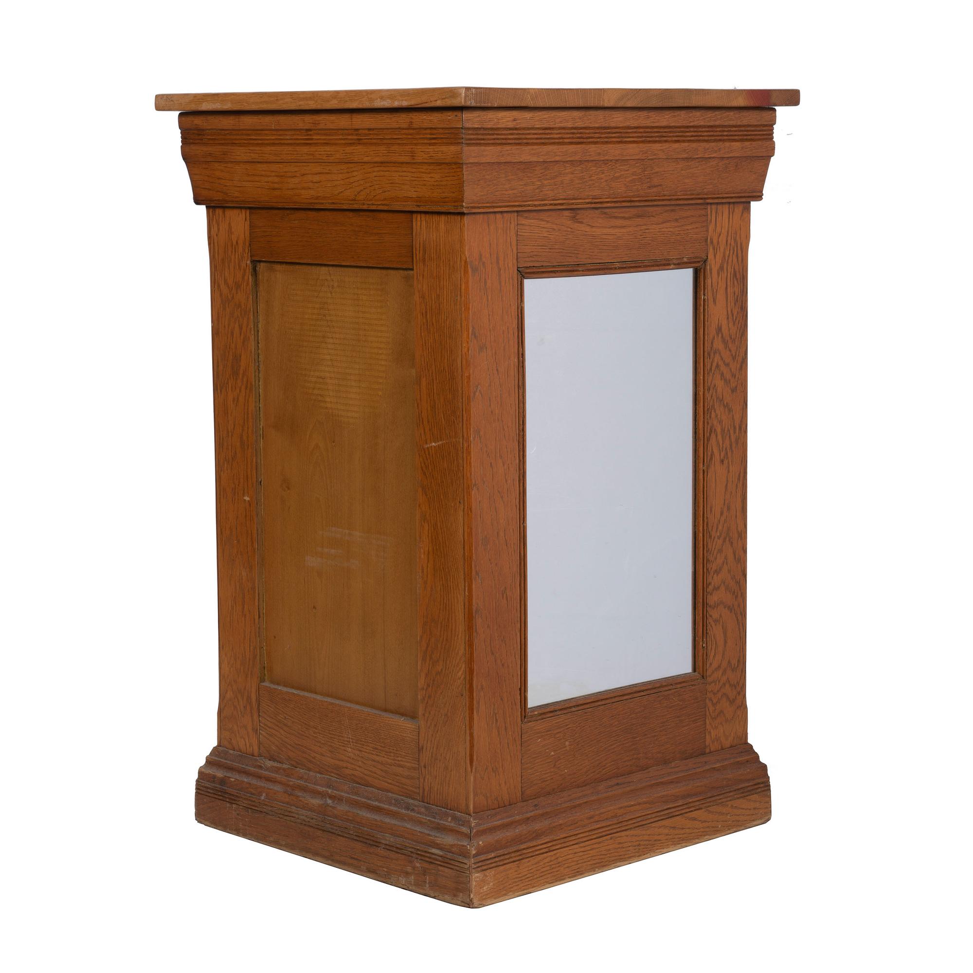 A Belding's Silk Co. Oak Spool Cabinet