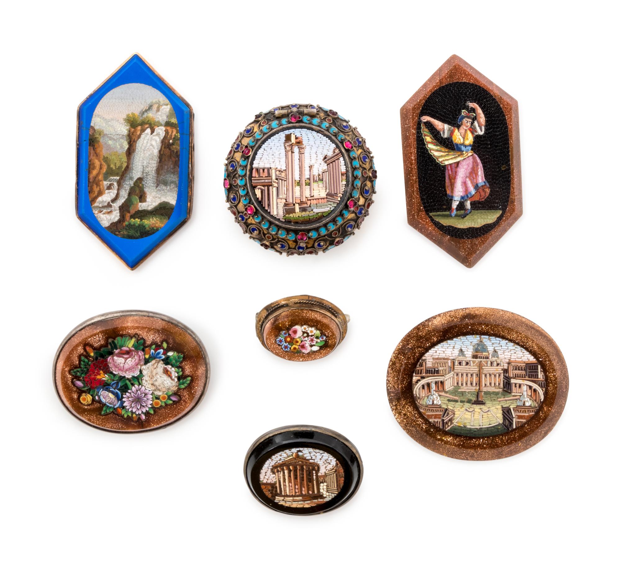 Seven Italian Micromosaic Articles