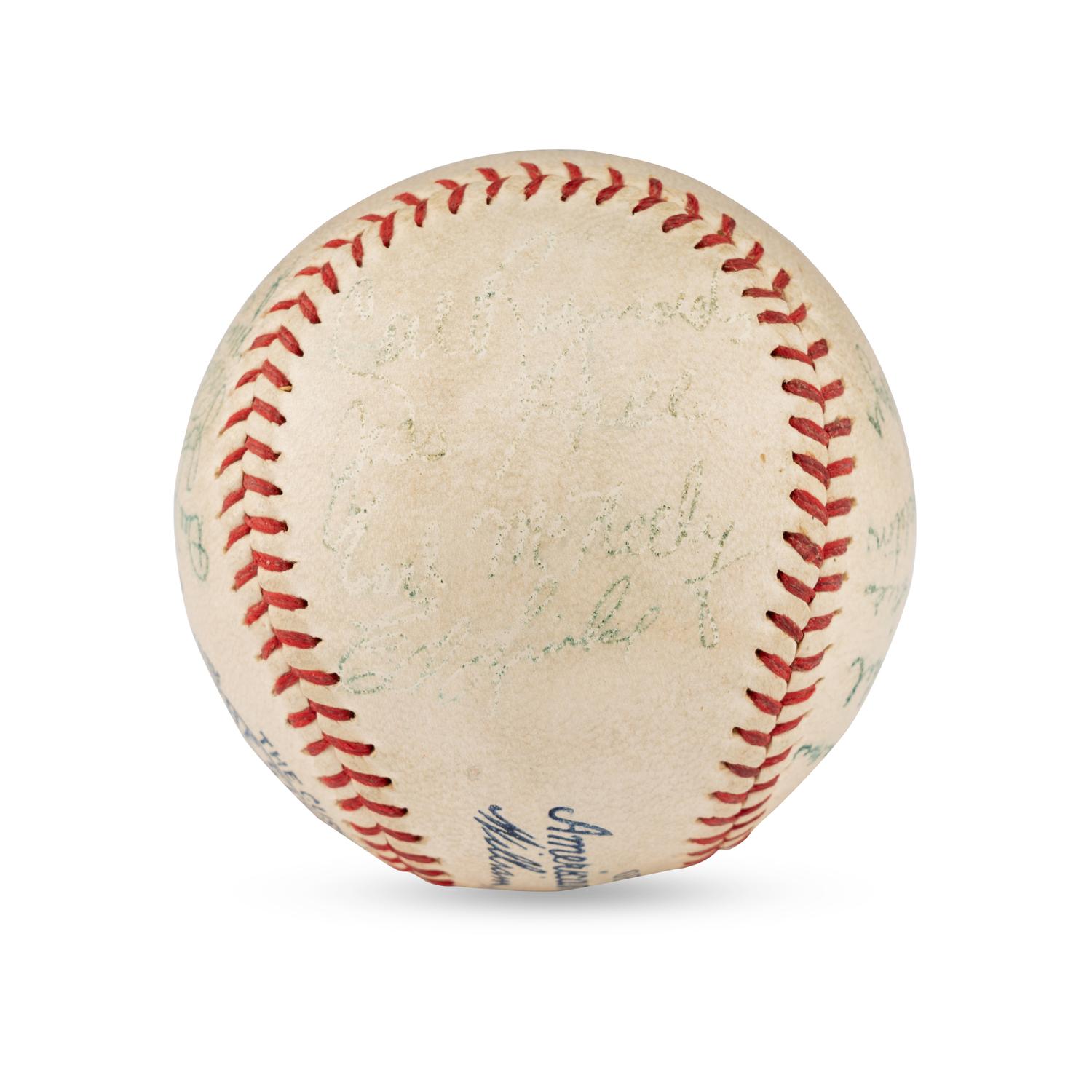 A 1936 Washington Senators Team Signed Autograph Baseball Featuring Bucky Harris (JSA Letter of Authenticity),