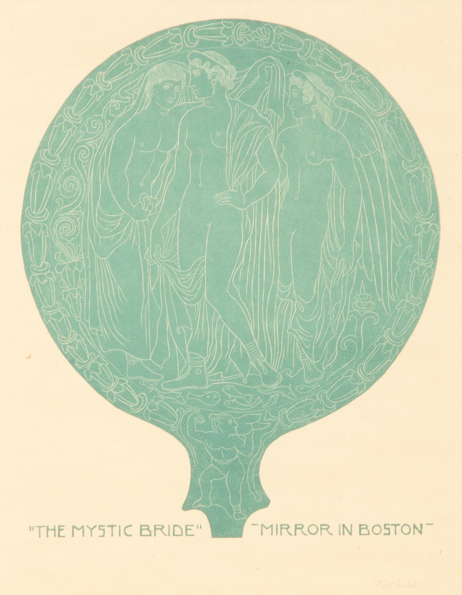A Suite of Eight Gilt Framed Prints of Ancient Mirrors