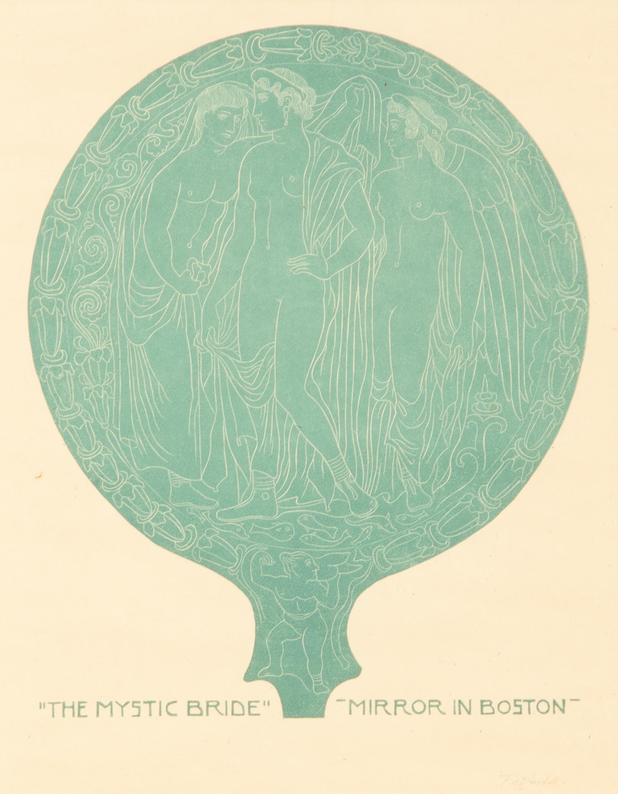 A Suite of Eight Gilt Framed Prints of Ancient Mirrors