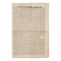 [African-Americana] [Nat Turner Rebellion] New-Hampshire Gazette, with a Highly Detailed Front-Page Report on Nat Turner's Rebellion