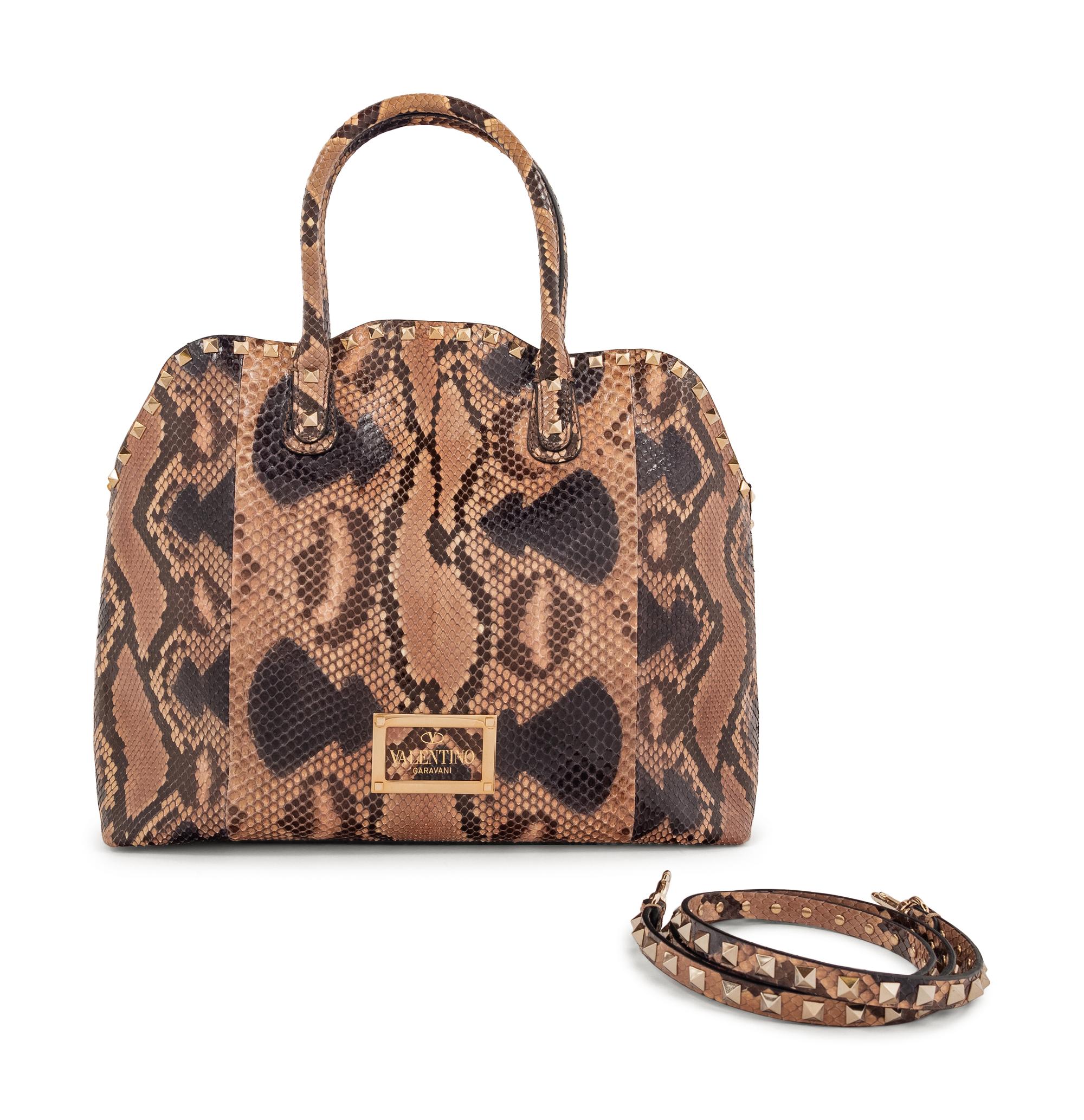 Valentino Brown Snakeskin Bag, 2000s