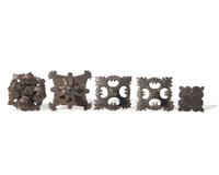 A Group of Five Wrought Iron Door Spikes, French, 17th Century