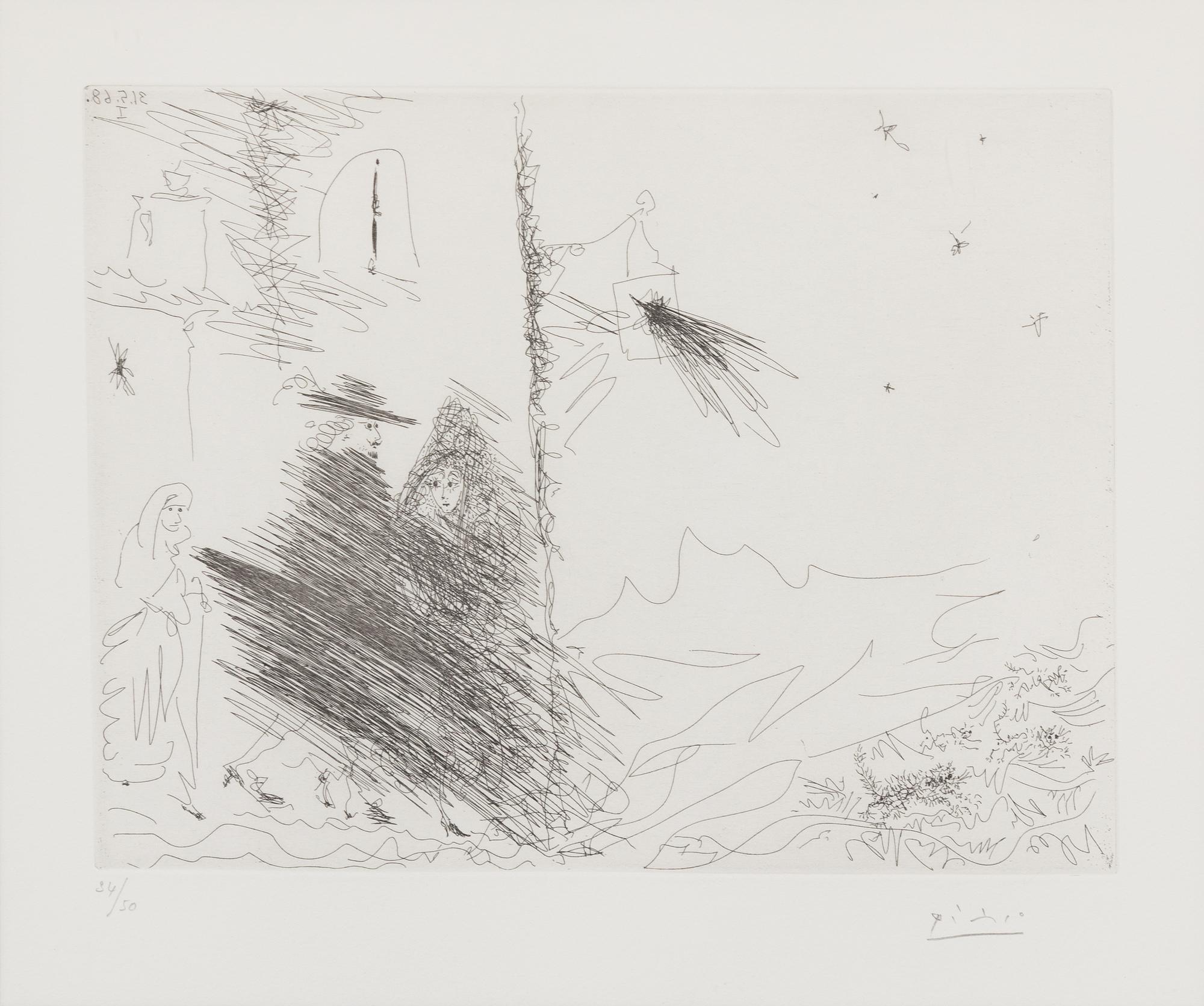Pablo Picasso, (Spanish, 1881-1973), Calixte et Mélibée (from La Serie 347), 1968