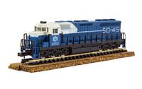 A Polychrome N-Gauge EMD Diesel Locomotive