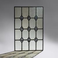 Paned window with diamond motif