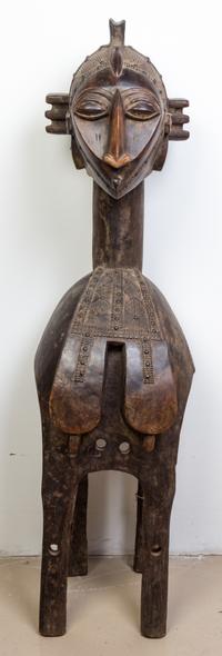 A Baga Female Figure Height 52 1/2 inches.