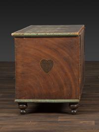 A Country Grain and Floral Painted Pine Painted Blanket Chest
