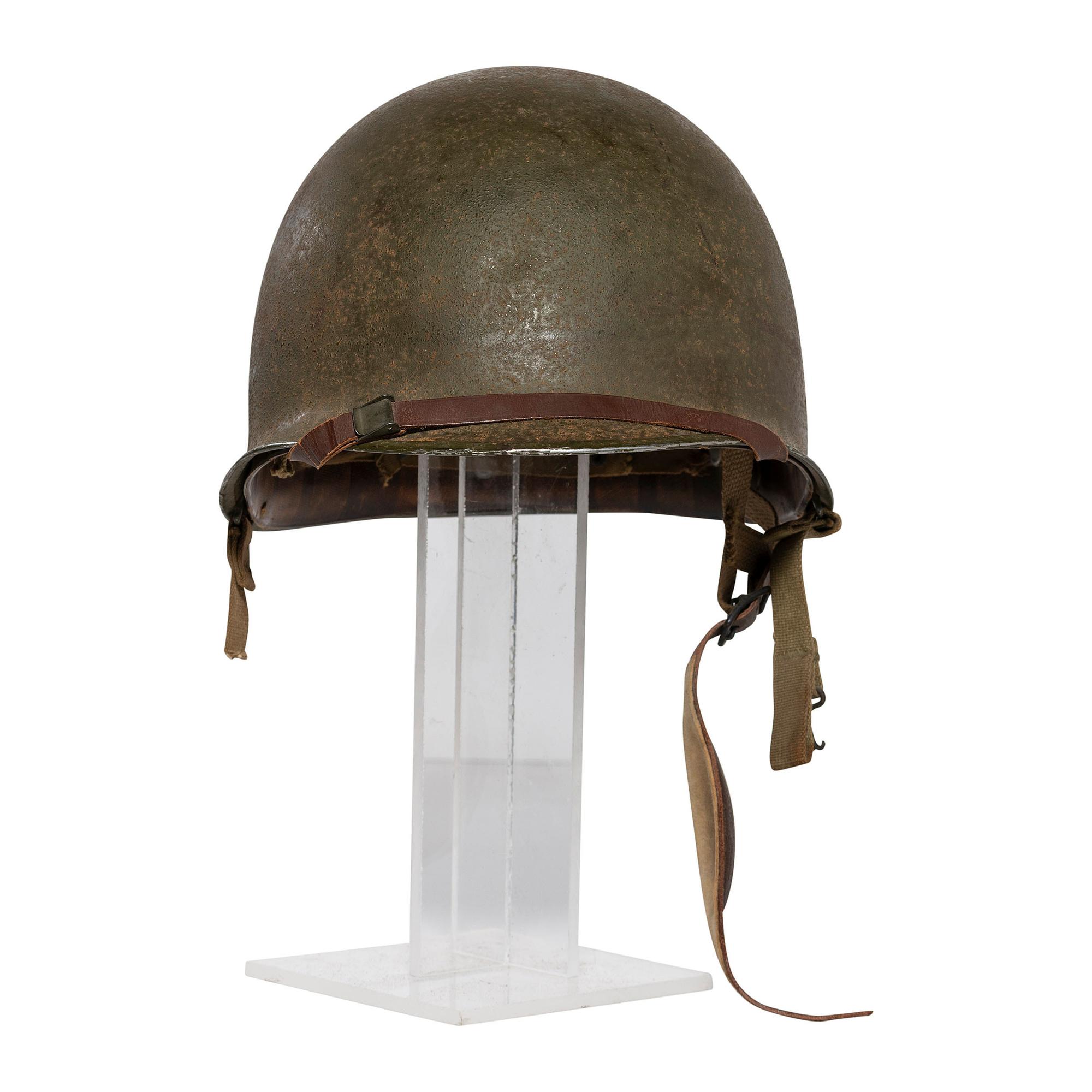 WWII Helmet Attributed to Paratrooper George Fatzer - 101st Airborne