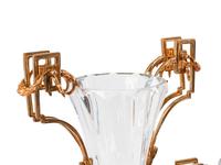A Continental Gilt Bronze and Glass Three-Piece Table Garniture