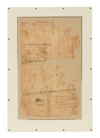 LINCOLN, Abraham (1809-1865). Autograph sum book leaf signed twice ("Abraham Lincoln"). Pigeon Creek, Spencer County, Indiana, ca. 1824.
