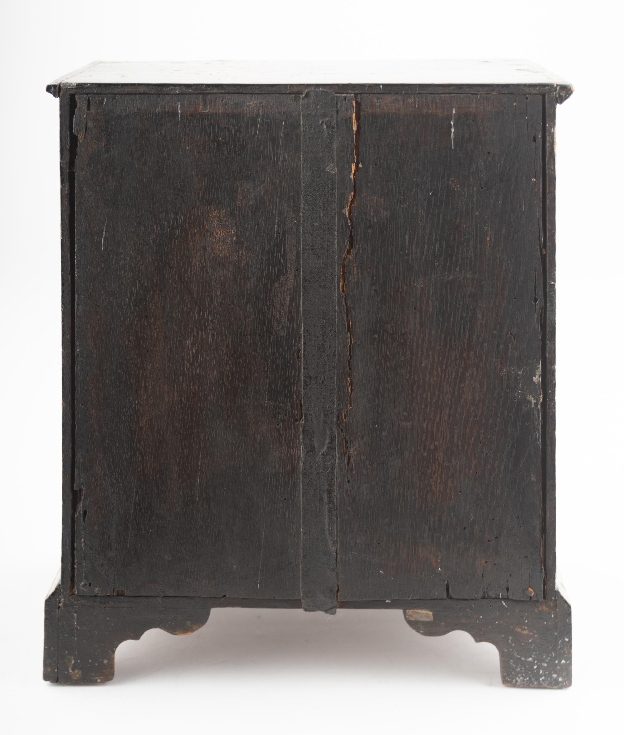 A George III Japanned Jewelry Cabinet