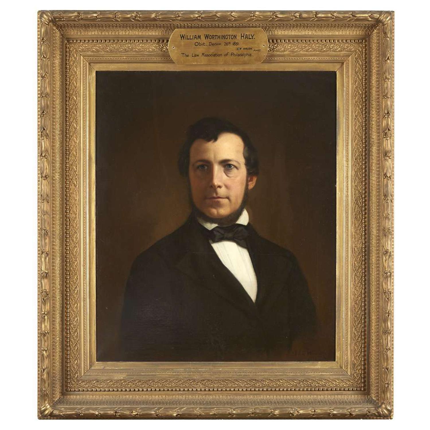 Ida Waugh (d. 1919) Portrait of William Worthington Haly (c. 1805-1851)