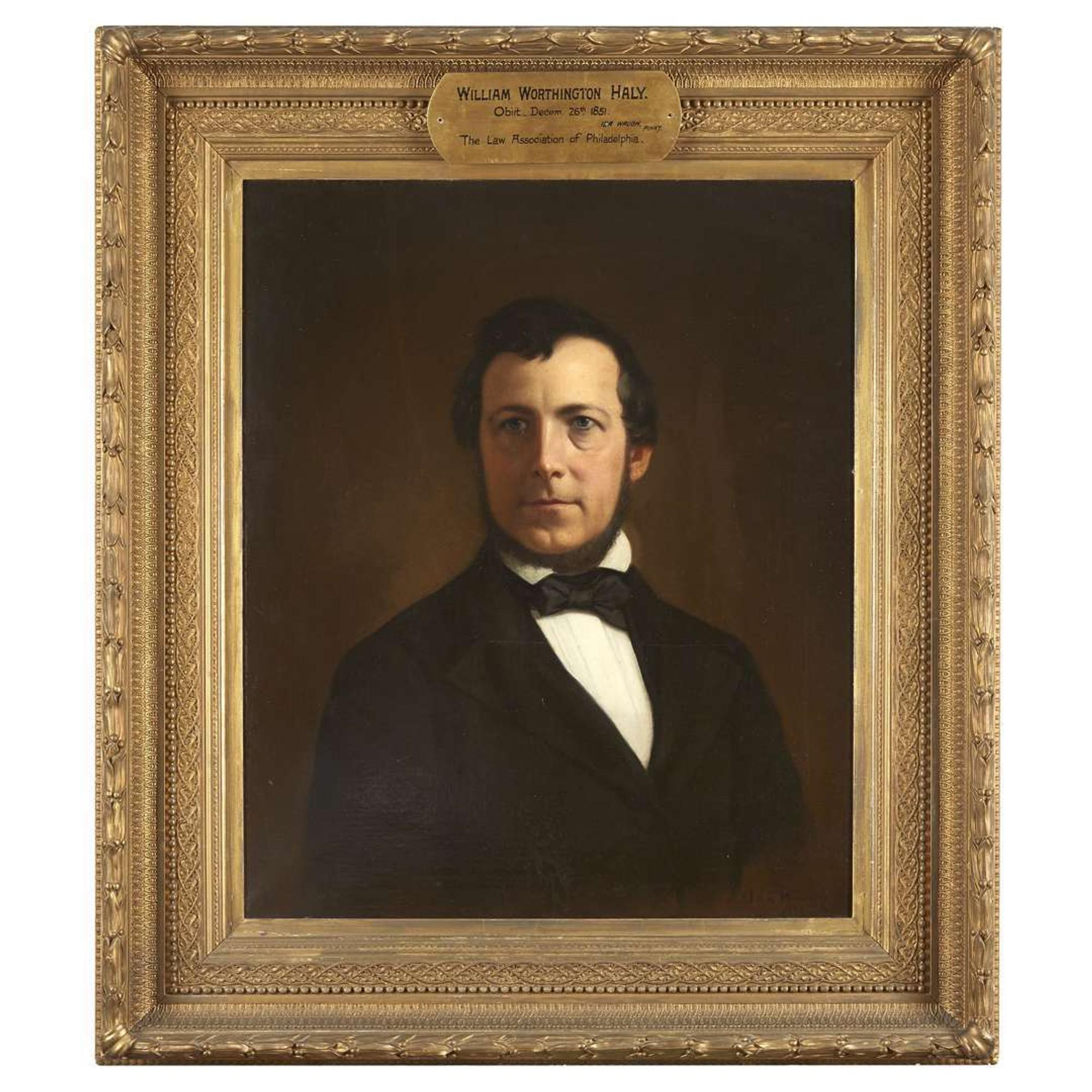 Ida Waugh (d. 1919) Portrait of William Worthington Haly (c. 1805-1851)