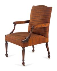A George III Mahogany Library Chair