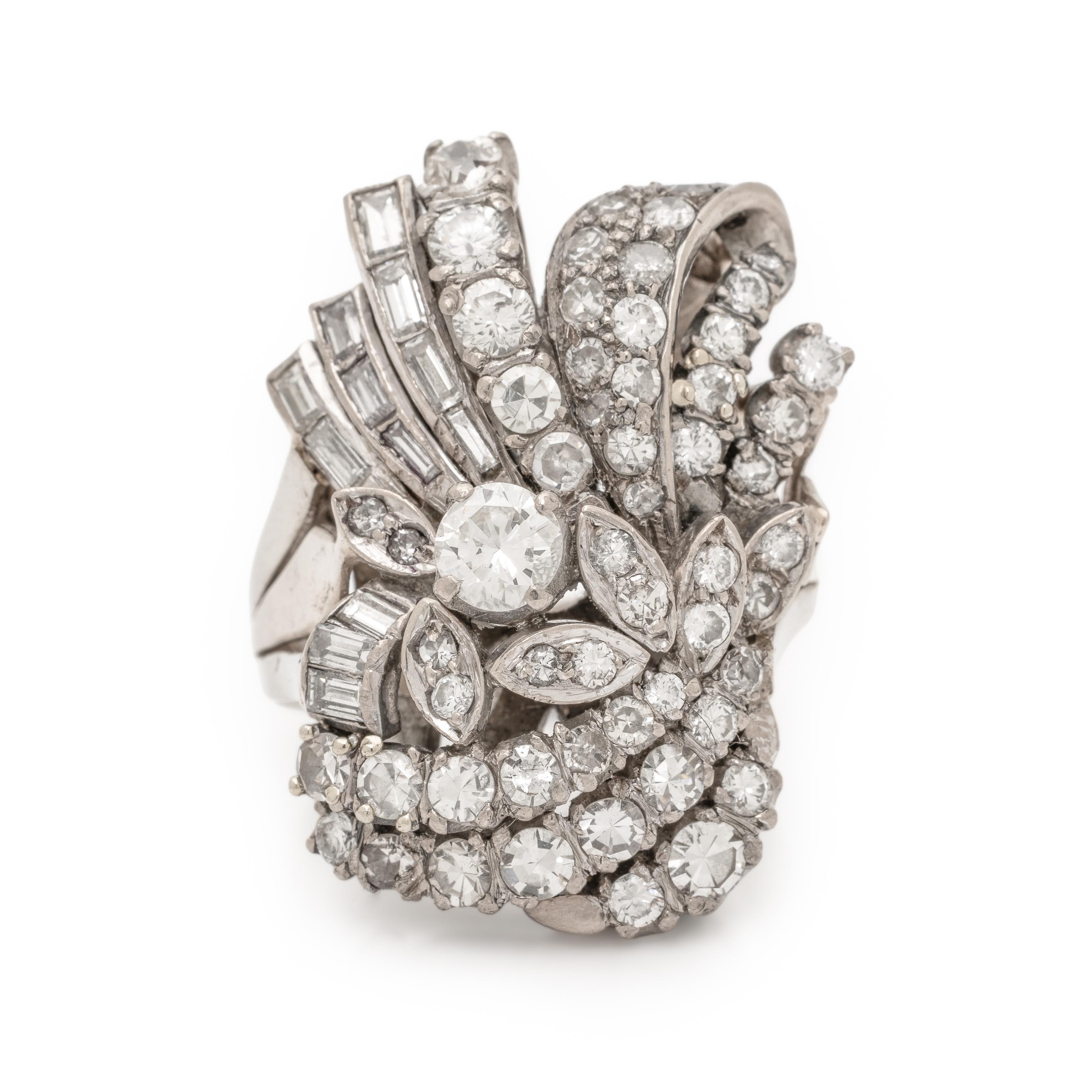 Diamond and White Gold Ring