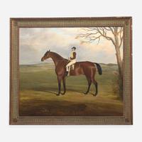 William Nedham (British, 1823-1849) Cannon Ball: A Bay Racehorse with Jockey Up
