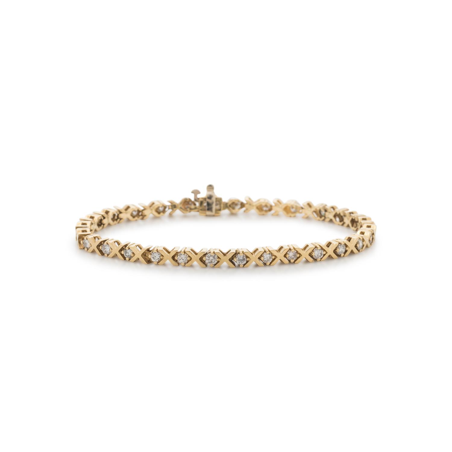 YELLOW GOLD AND DIAMOND BRACELET