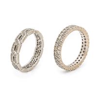 Two Diamond Band Rings