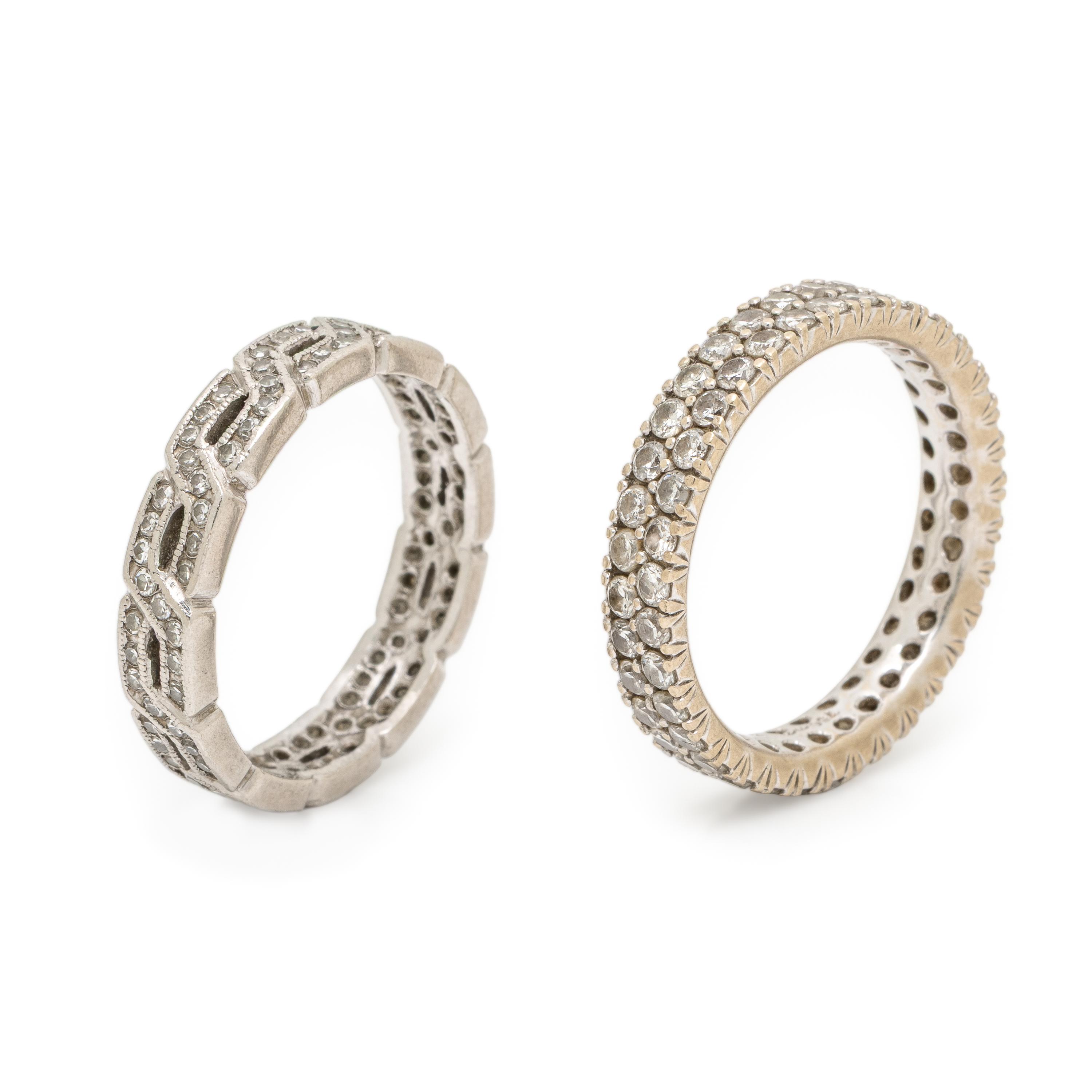 Two Diamond Band Rings