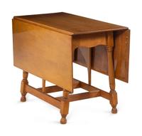 An American Maple Drop-Leaf Breakfast Table and Five Chairs