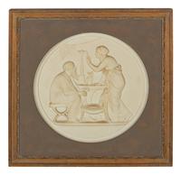 A Set of Four Neoclassical Composition Relief Plaques