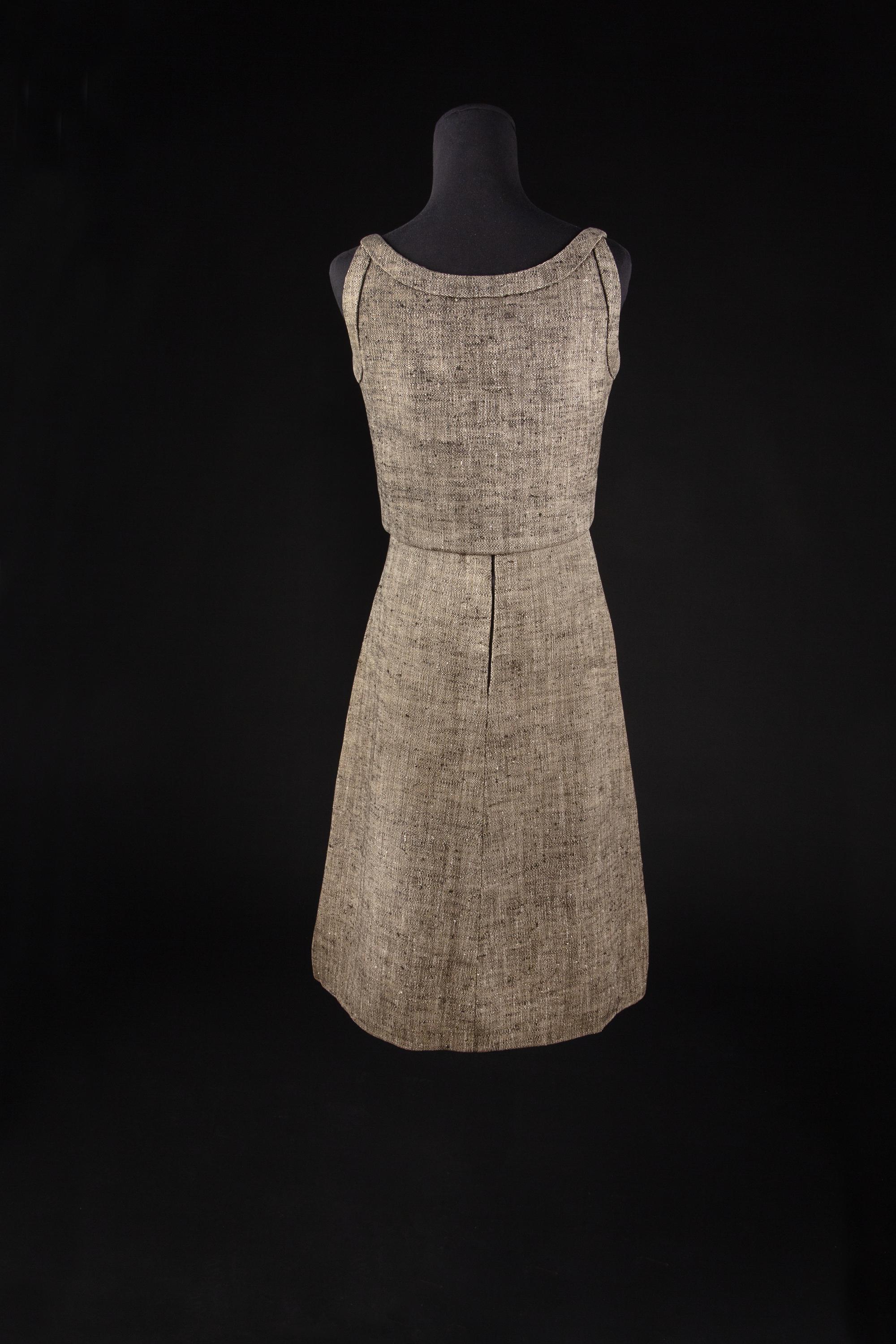 Christian Dior by Yves Saint Laurent Haute Couture Ensemble, Spring/Summer 1958 — Worn by Dame Olivia de Havilland to the opening of Proud Rebel, May 1958.