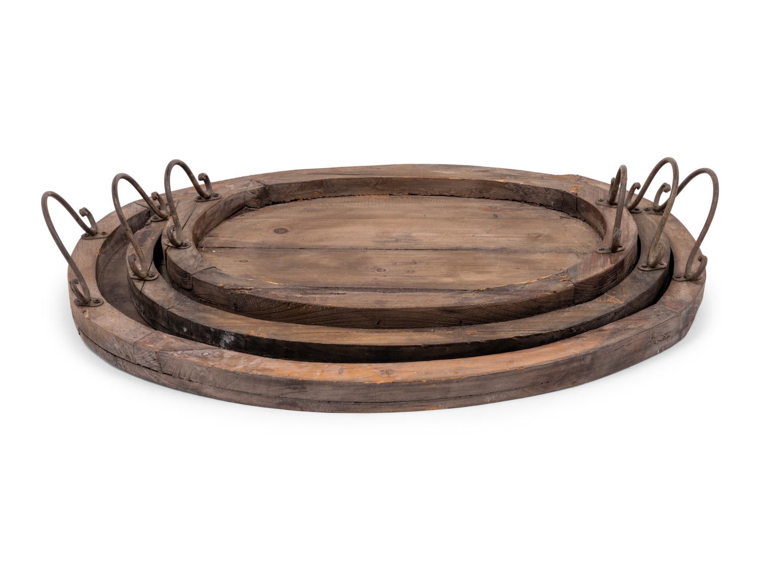 A Group of Rustic Style Nesting Trays