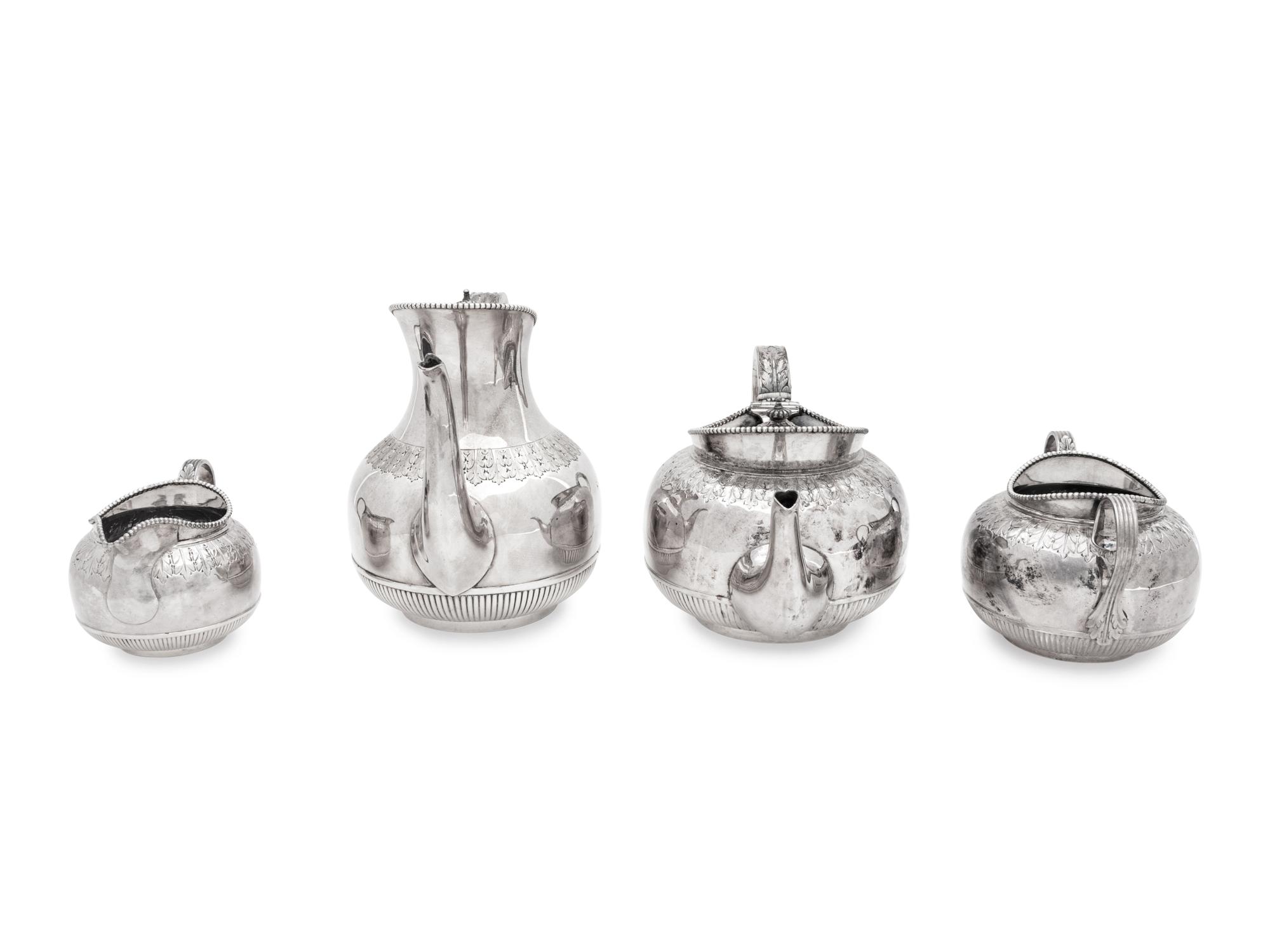 A Victorian Silver-Plate Coffee Service