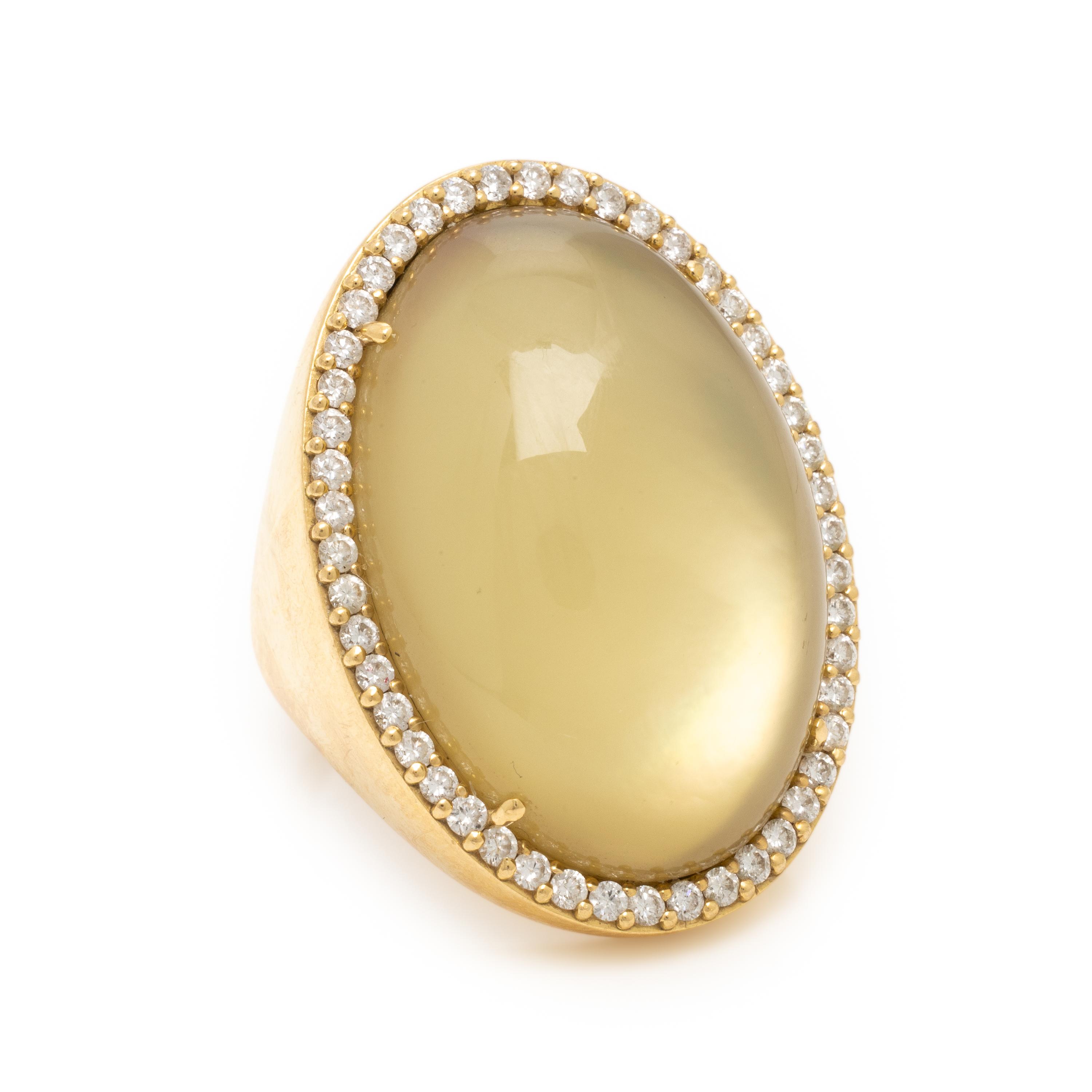 Roberto Coin, Quartz, Diamond, and Yellow Gold Ring