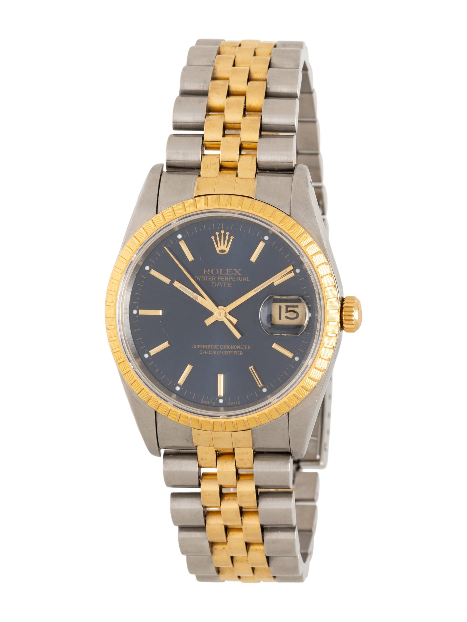 ROLEX, REF. 15223 STAINLESS STEEL AND 18K YELLOW GOLD 'DATE' WATCH